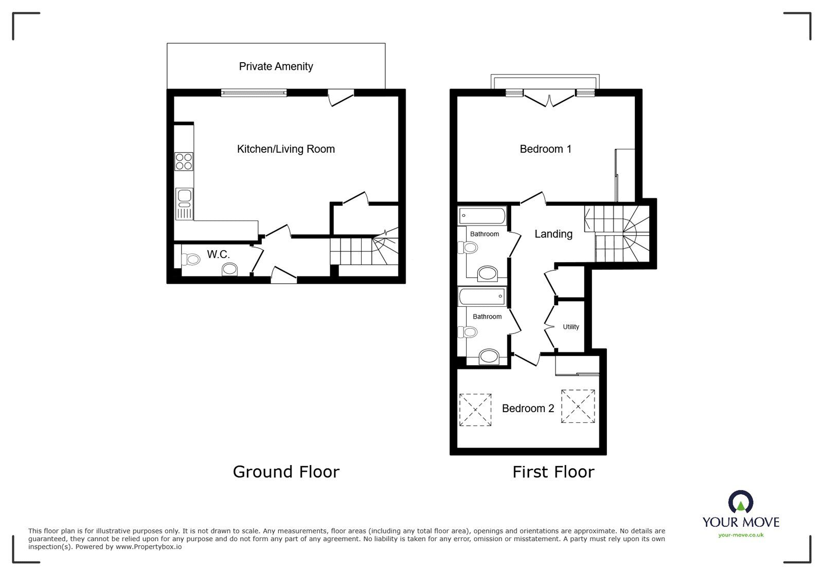 Floorplan of 2 bedroom Flat to rent, Bull Yard, Gravesend, Kent, DA12
