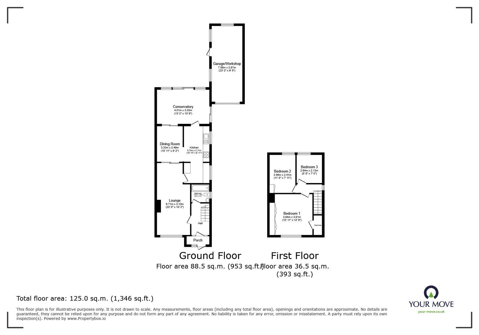 Floorplan of 3 bedroom Semi Detached House for sale, Crockenhall Way, Istead Rise, Kent, DA13