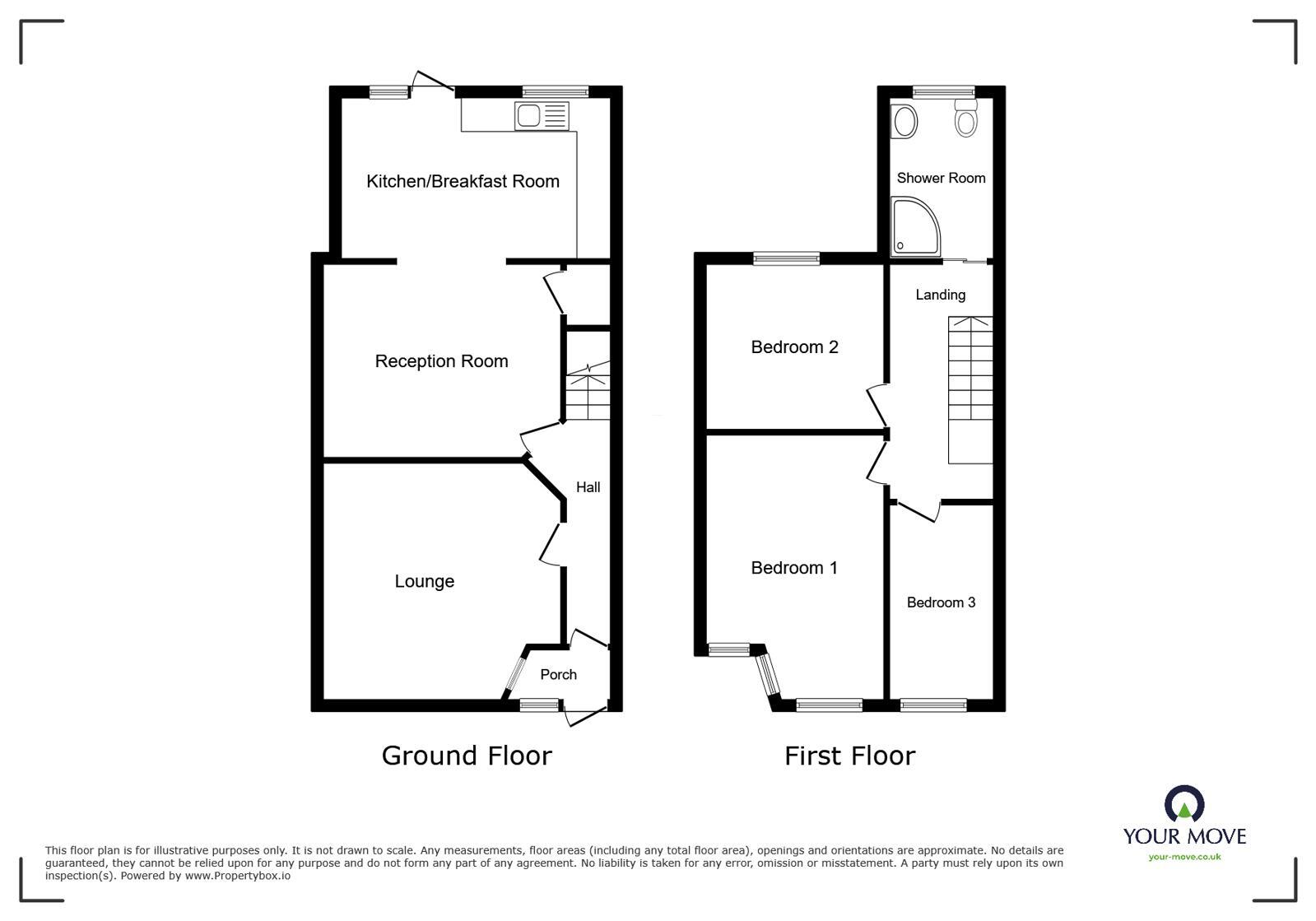 Floorplan of 3 bedroom Mid Terrace House to rent, Marina Drive, Northfleet, Kent, DA11