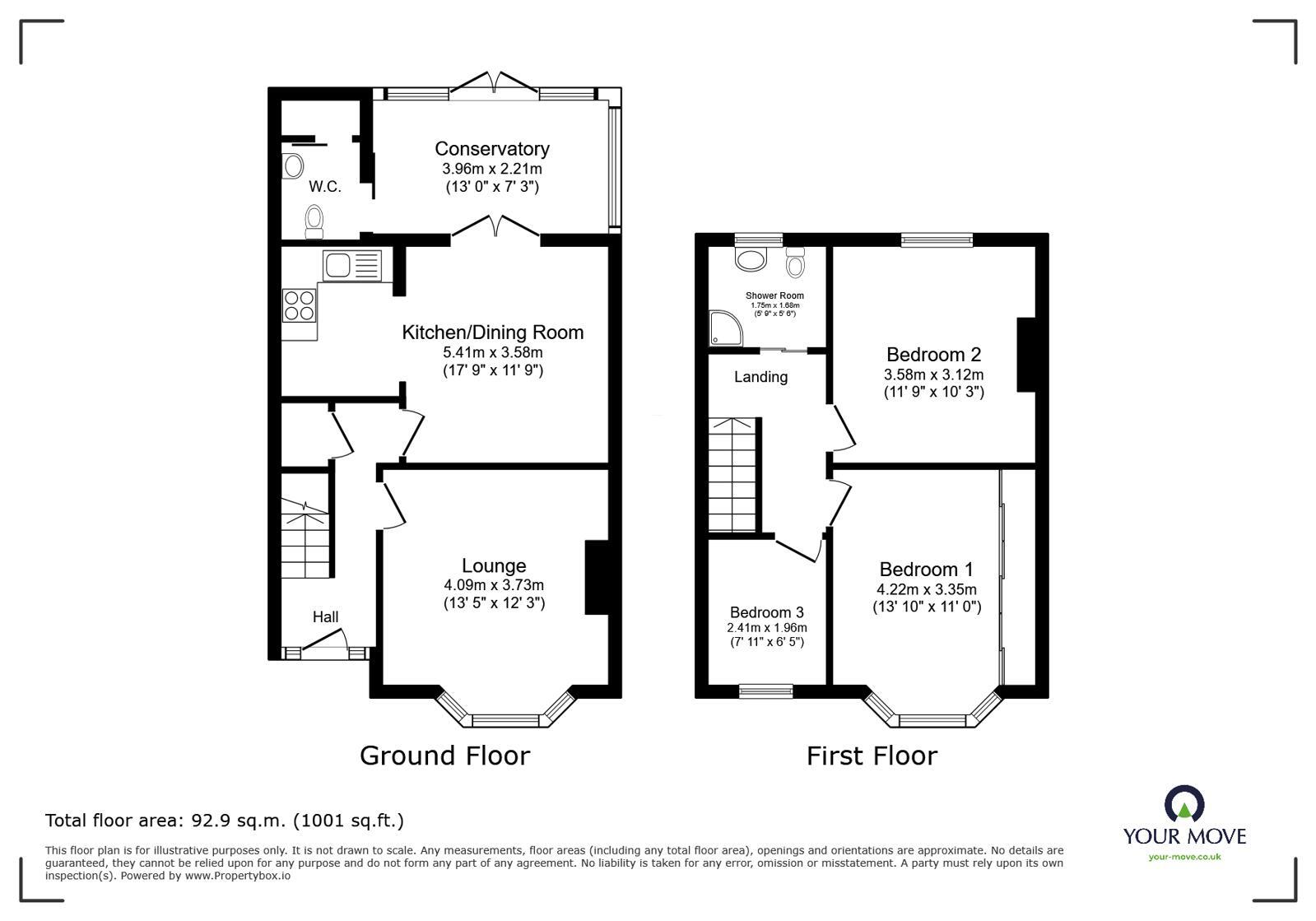 Floorplan of 3 bedroom Mid Terrace House for sale, Abbey Road, Gravesend, Kent, DA12