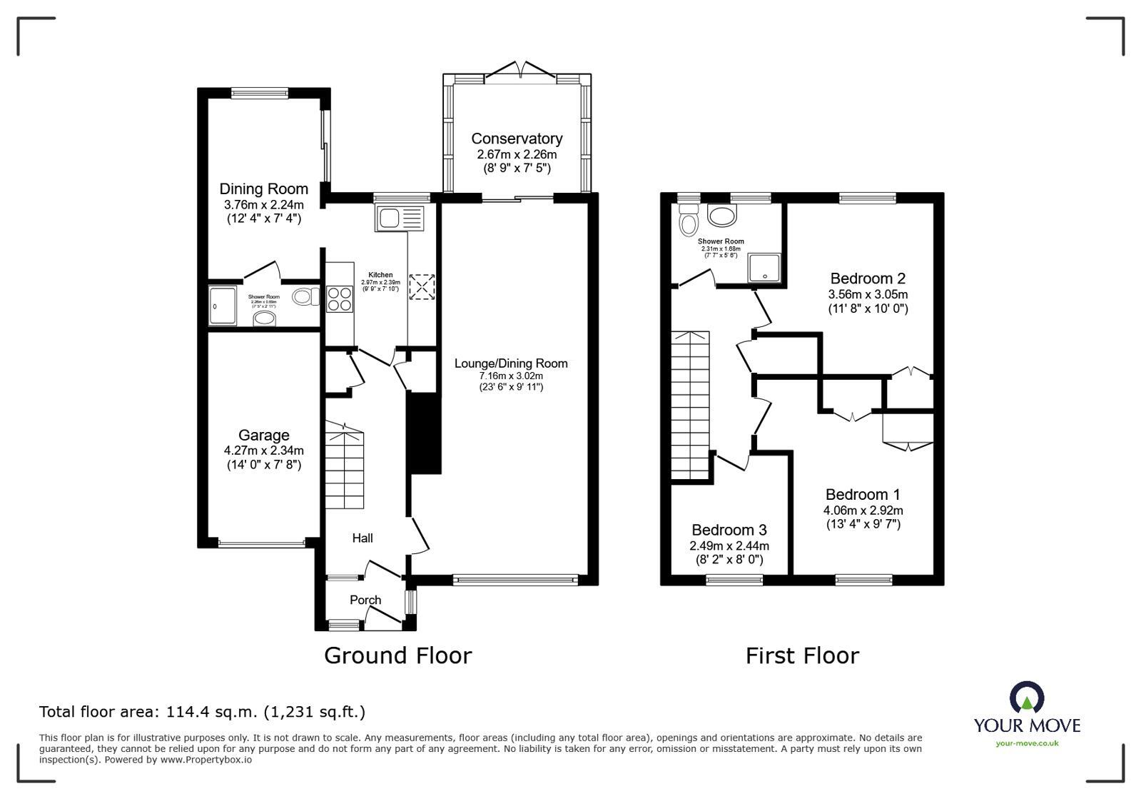 Floorplan of 3 bedroom Semi Detached House for sale, Oaklands Road, Northfleet, Kent, DA11