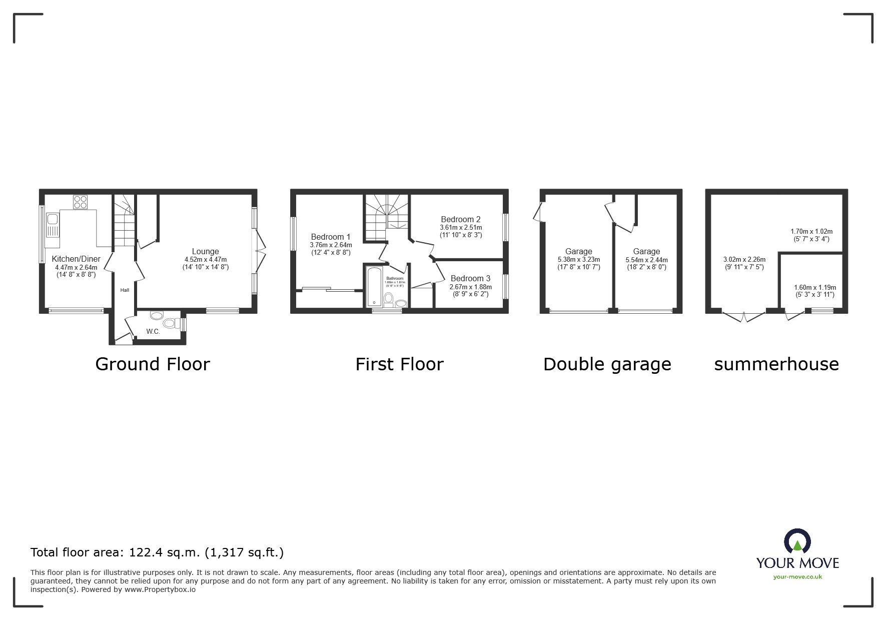 Floorplan of 3 bedroom Link Detached House for sale, Maritime Gate, Gravesend, Kent, DA11