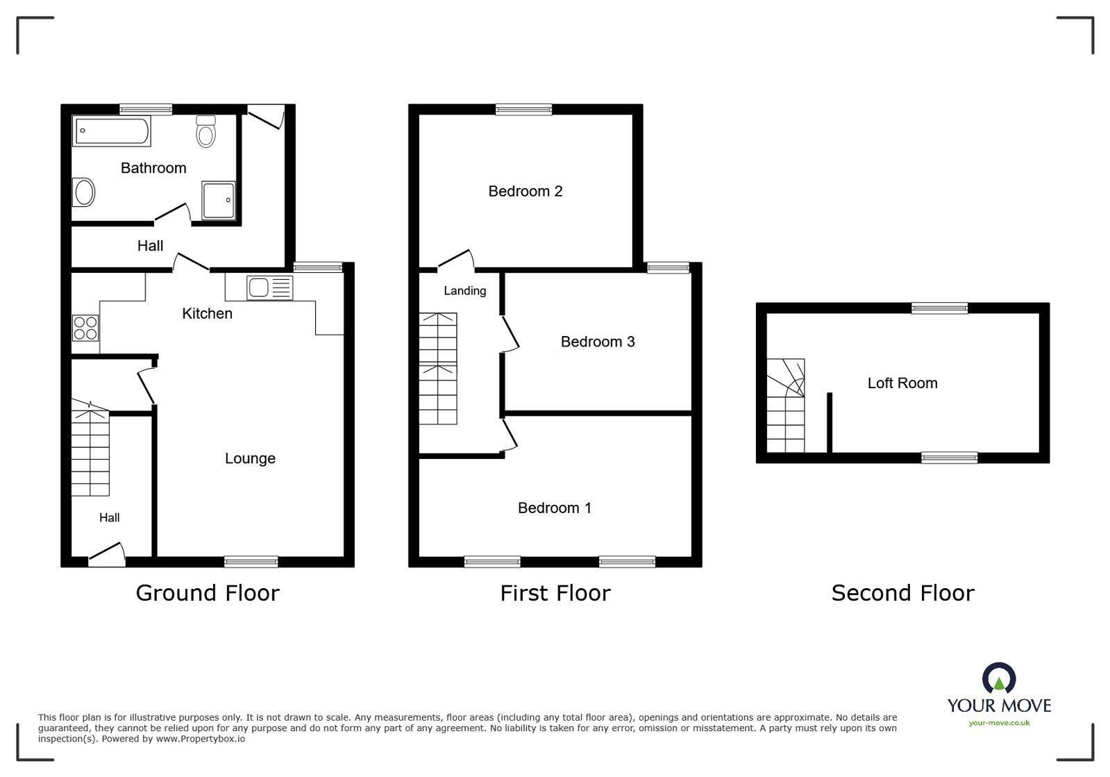 Floorplan of 3 bedroom Mid Terrace House to rent, Havelock Road, Gravesend, Kent, DA11