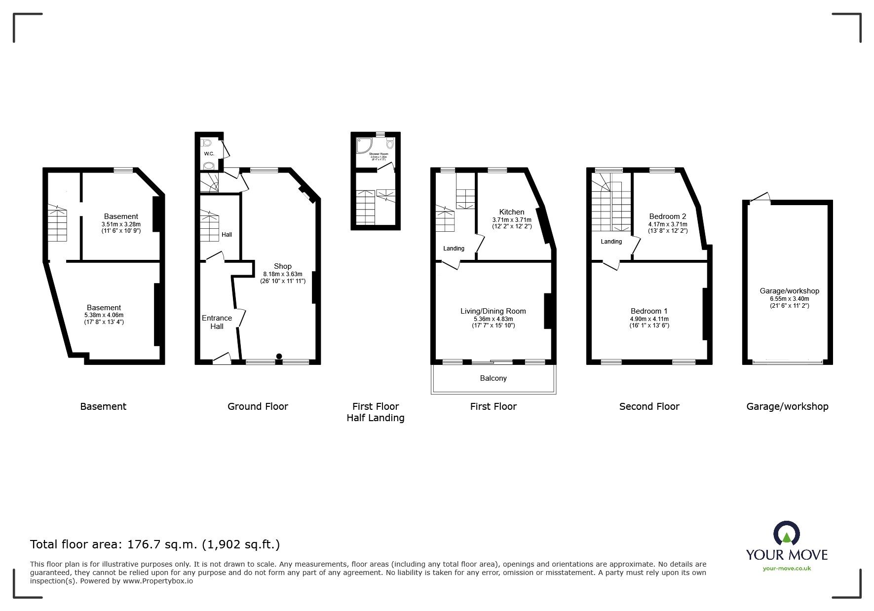 Floorplan of 2 bedroom House for sale, Berkley Crescent, Gravesend, Kent, DA12