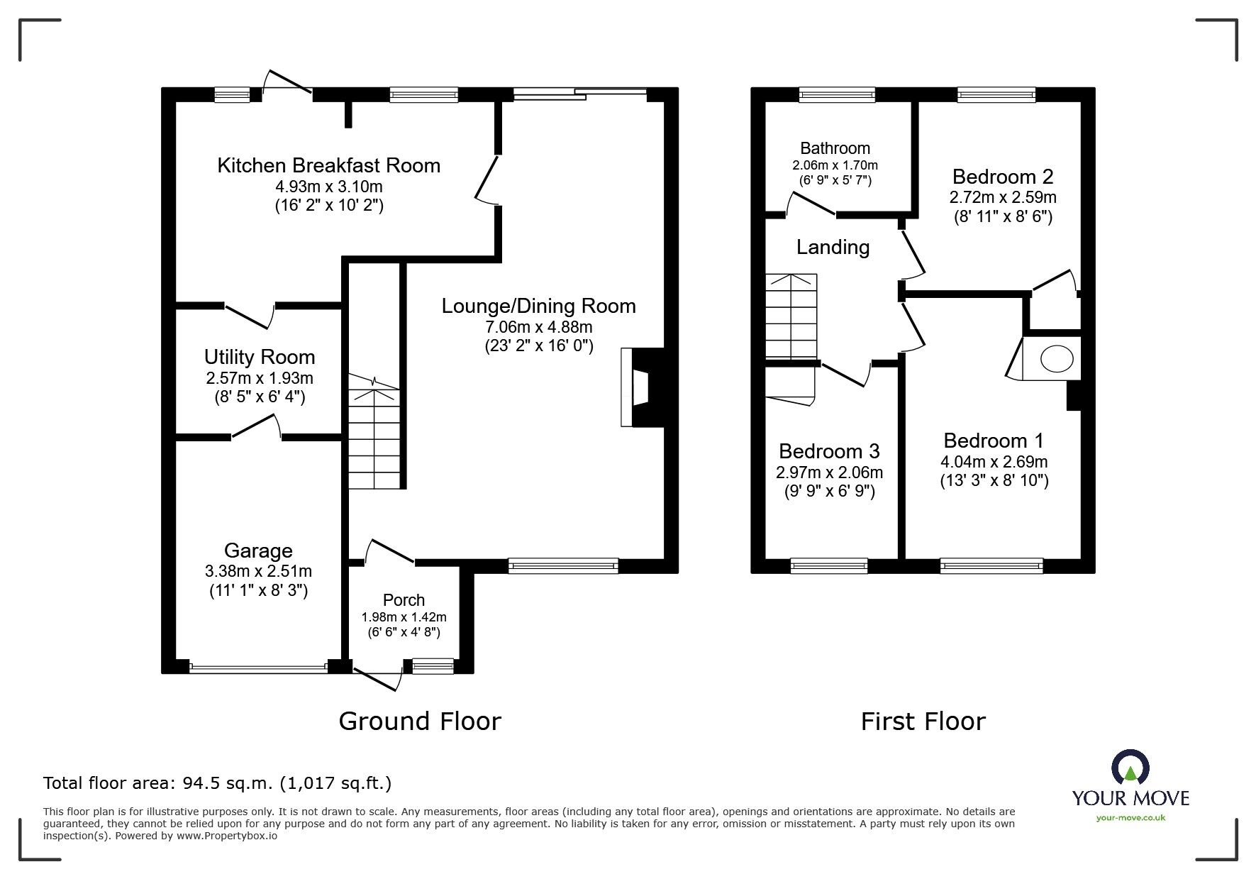Floorplan of 3 bedroom Semi Detached House for sale, Highwood Close, Higham, Kent, ME3