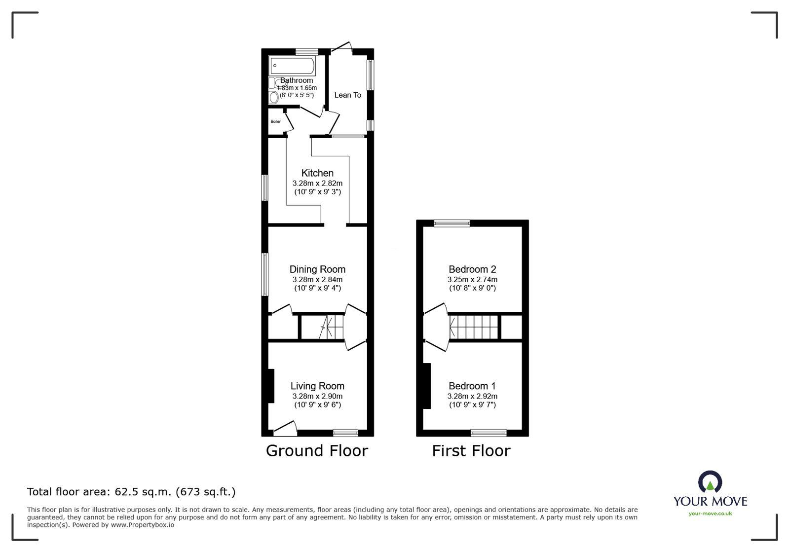 Floorplan of 2 bedroom End Terrace House for sale, St. Thomas Road, Northfleet, Kent, DA11