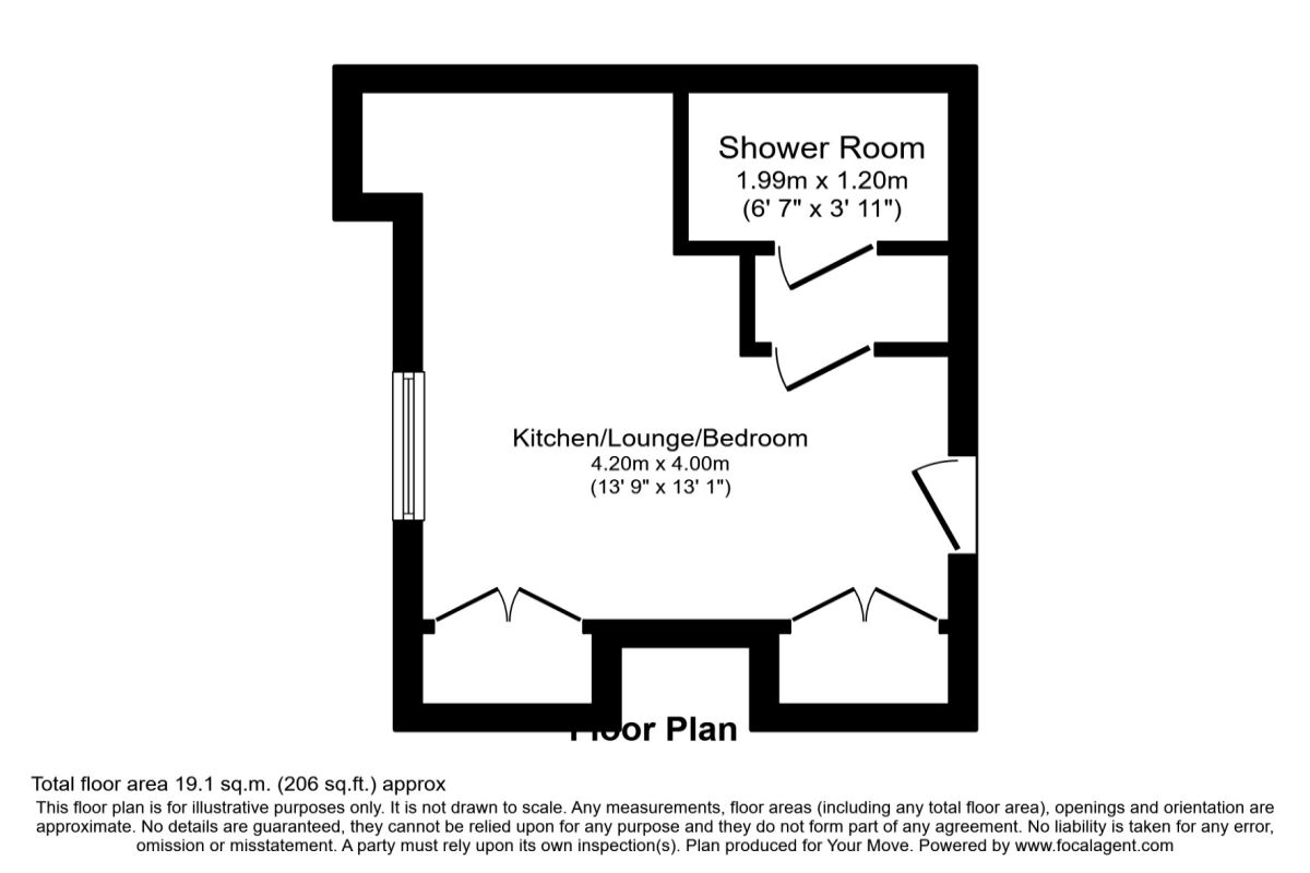 Floorplan of  Flat to rent, Lorne Street, Hamilton, Lanarkshire, ML3