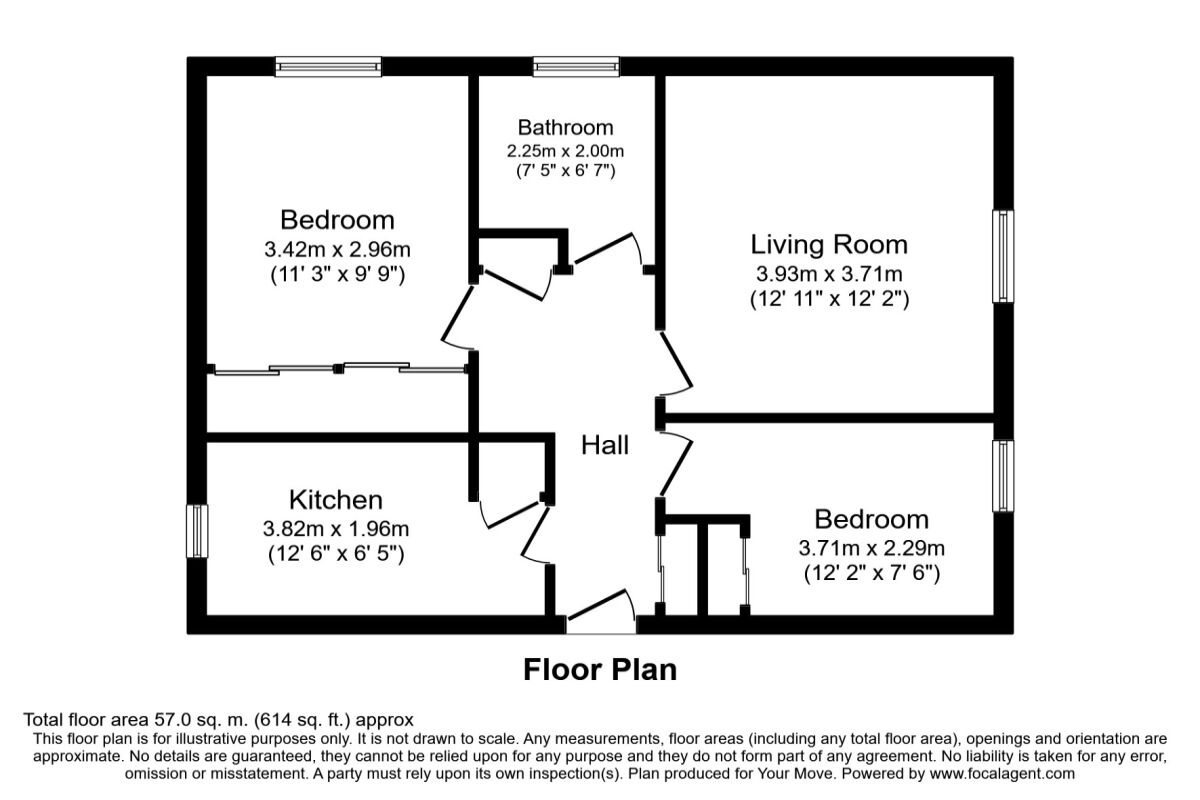 Floorplan of 2 bedroom  Flat to rent, Gilmour Street, Eaglesham, East Renfrewshire, G76
