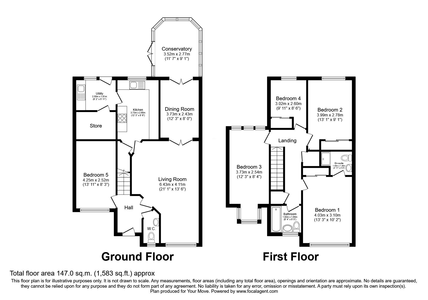 Floorplan of 4 bedroom Detached House for sale, Rowan Court, Cambuslang, South Lanarkshire, G72