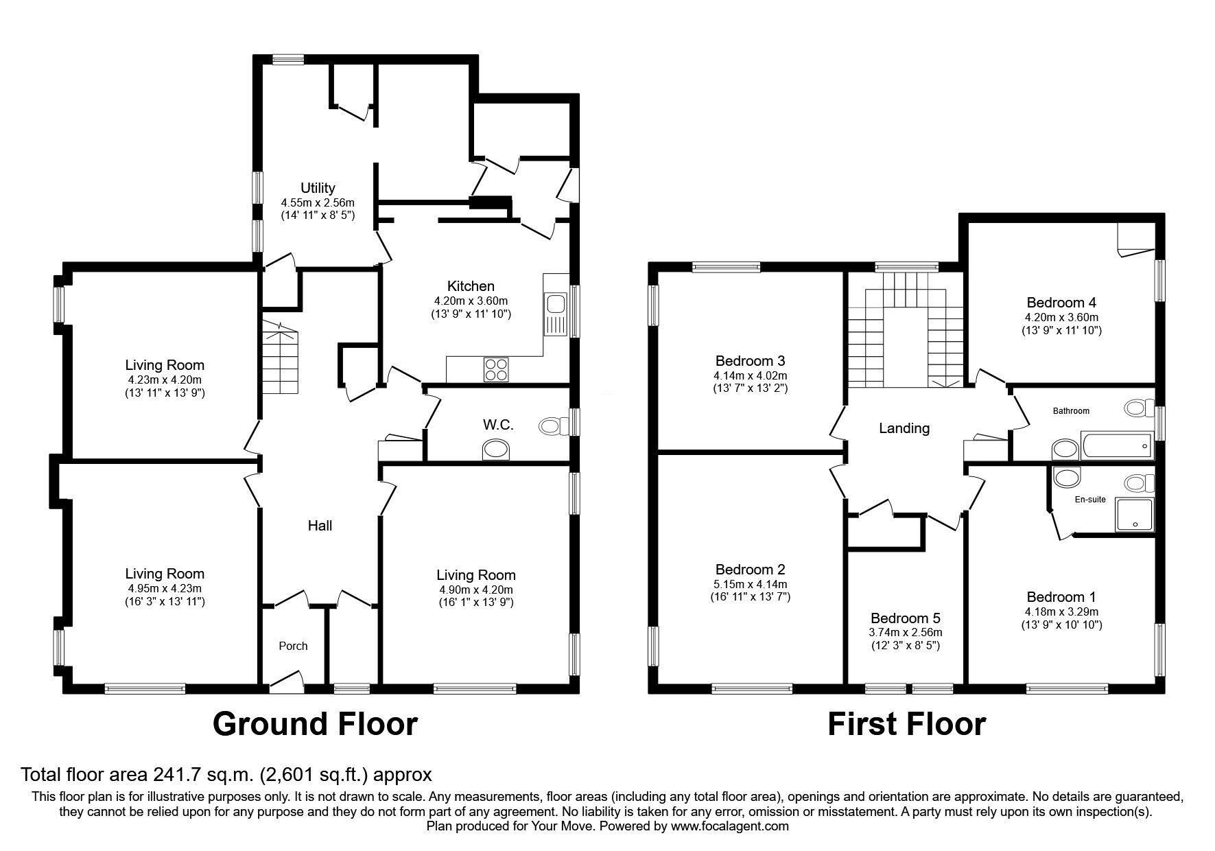 Floorplan of 5 bedroom Detached House for sale, Crawford Street, Motherwell, North Lanarkshire, ML1