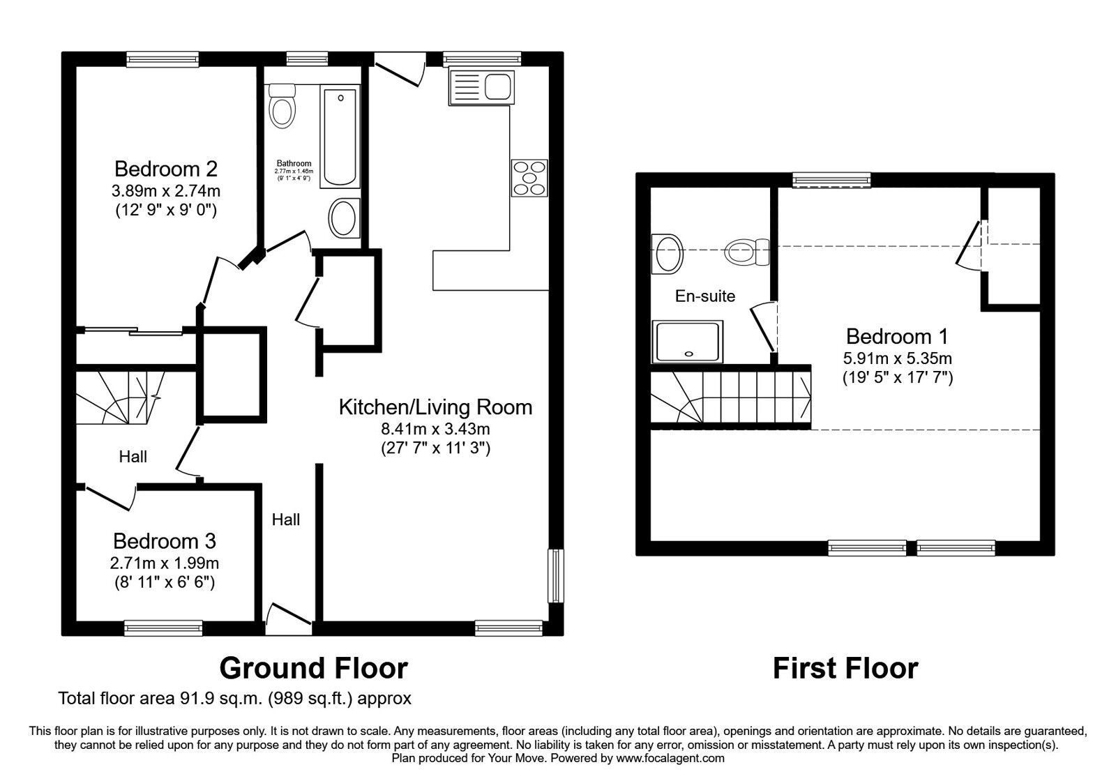 Floorplan of 3 bedroom Semi Detached Bungalow for sale, Westwood Crescent, Hamilton, South Lanarkshire, ML3