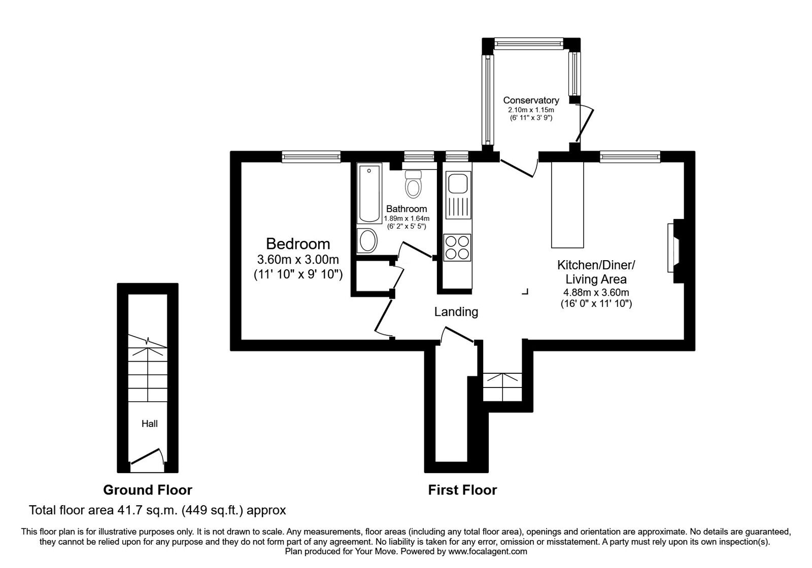 Floorplan of 1 bedroom Mid Terrace House for sale, Lyttleton, East Kilbride, South Lanarkshire, G75