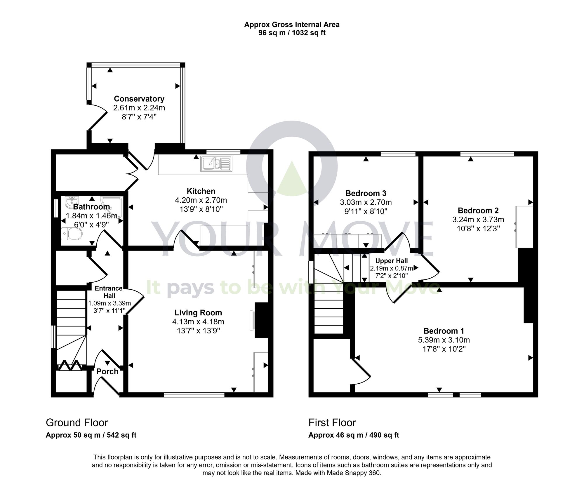 Floorplan of 3 bedroom Semi Detached House for sale, Dryden Street, Hamilton, South Lanarkshire, ML3