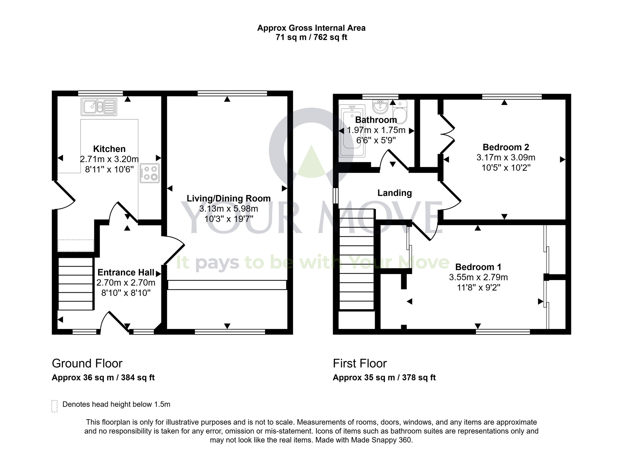 Floorplan of 2 bedroom Semi Detached House for sale, Townhill Road, Hamilton, South Lanarkshire, ML3