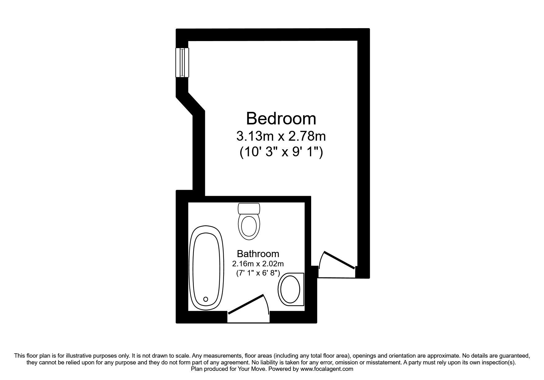Floorplan of 1 bedroom  Room to rent, Western Road, St. Leonards-On-Sea, East Sussex, TN37