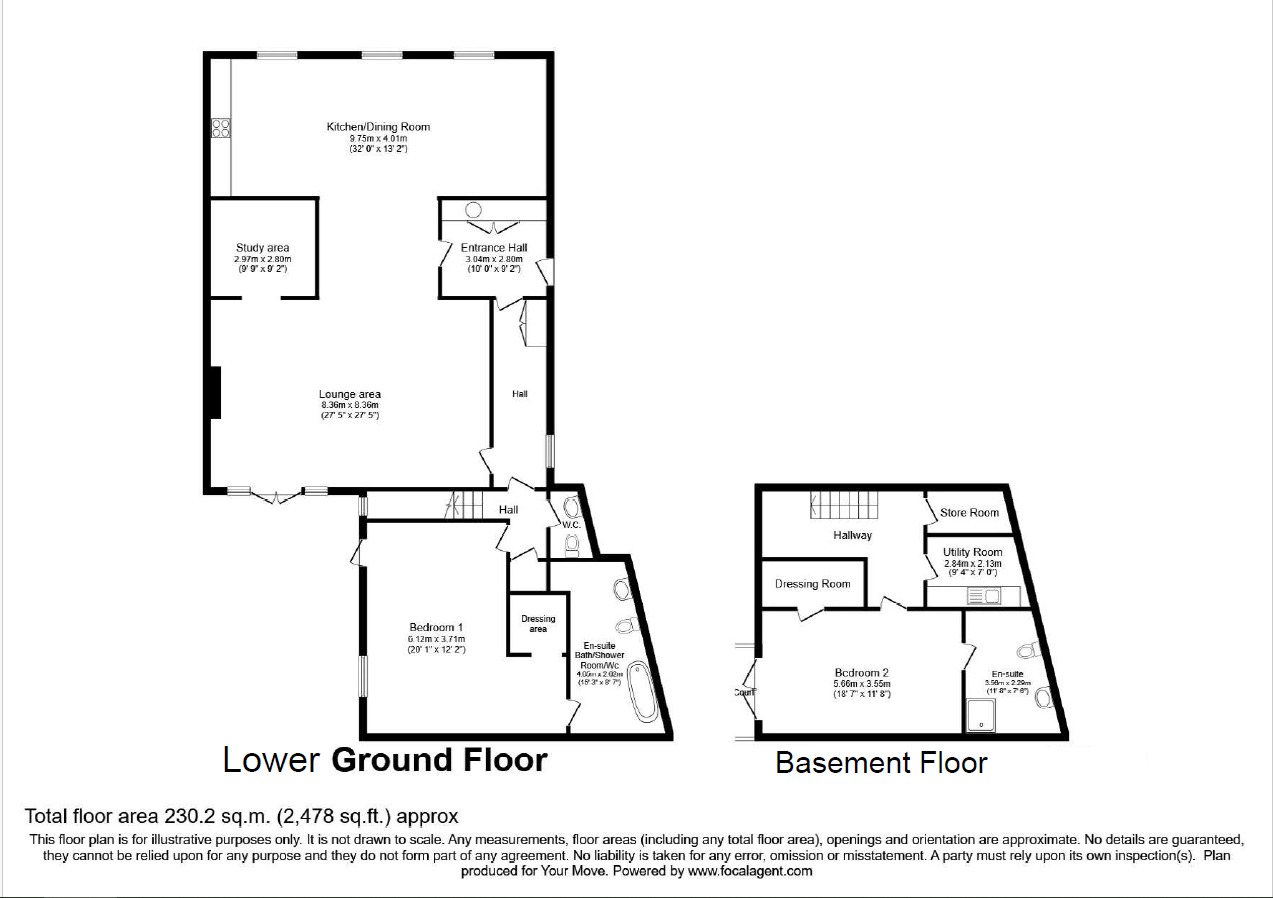 Floorplan of 2 bedroom  Flat to rent, Archery Road, St. Leonards-on-Sea, East Sussex, TN38