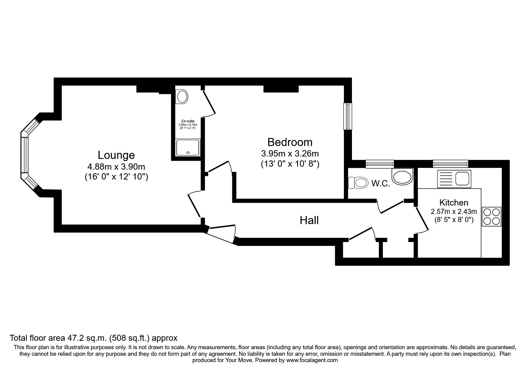 Floorplan of 1 bedroom  Flat to rent, Queens Road, Hastings, East Sussex, TN34