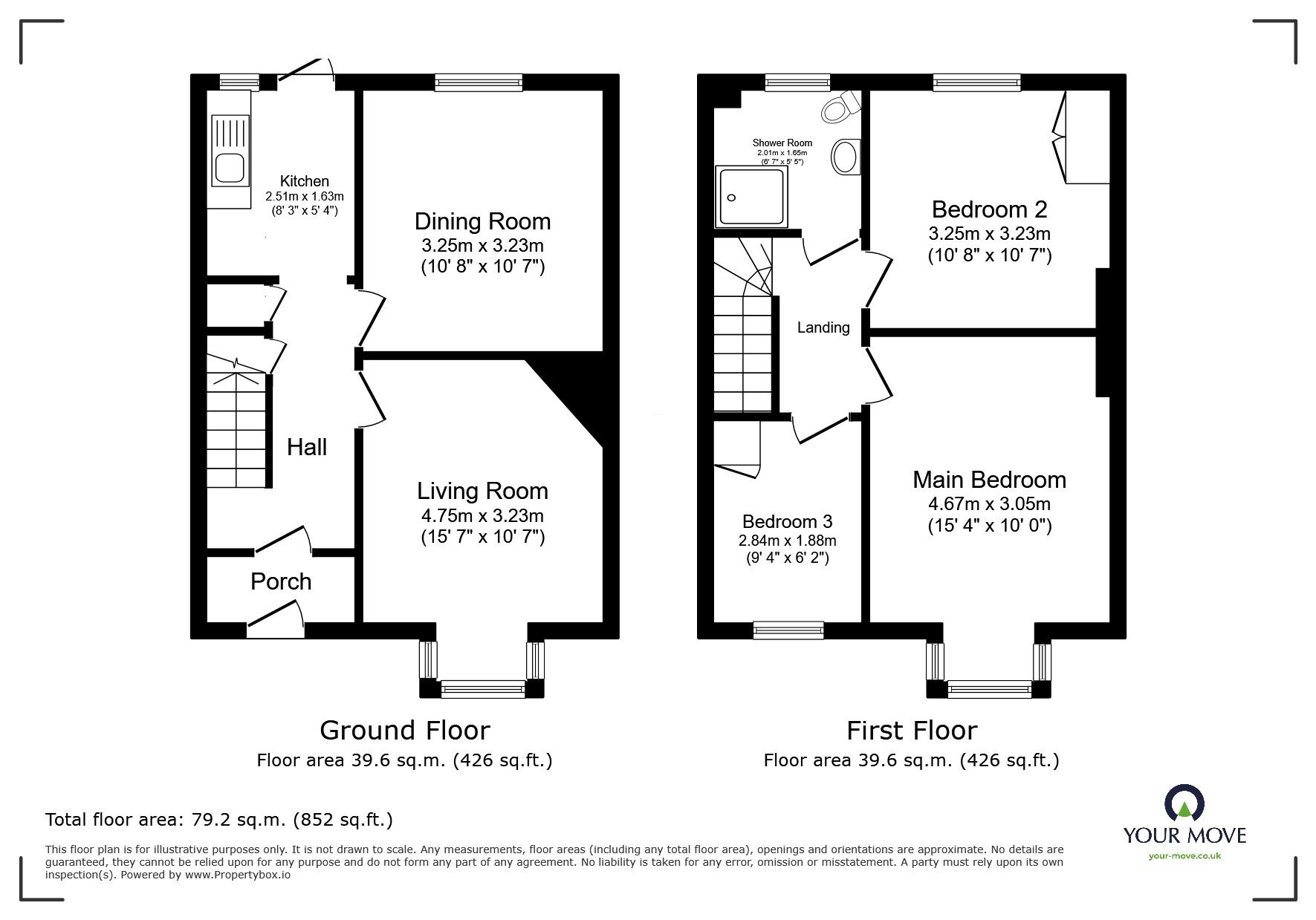 Floorplan of 3 bedroom Mid Terrace House for sale, Bexhill Road, St. Leonards-on-Sea, East Sussex, TN38