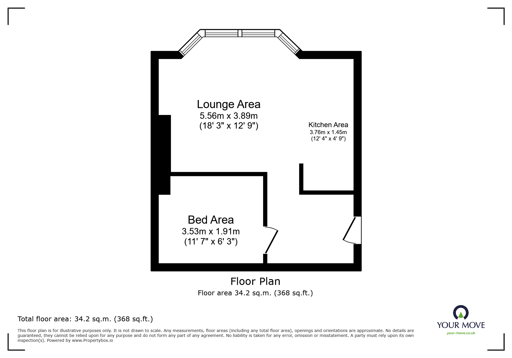Floorplan of 1 bedroom  Flat to rent, London Road, St. Leonards-on-Sea, East Sussex, TN37