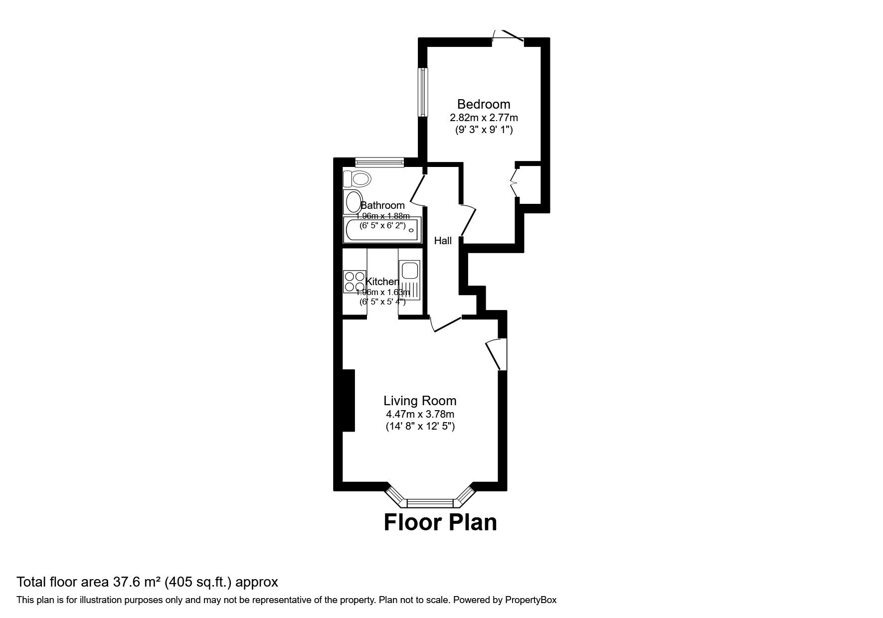 Floorplan of 1 bedroom  Flat to rent, Elphinstone Road, Hastings, East Sussex, TN34