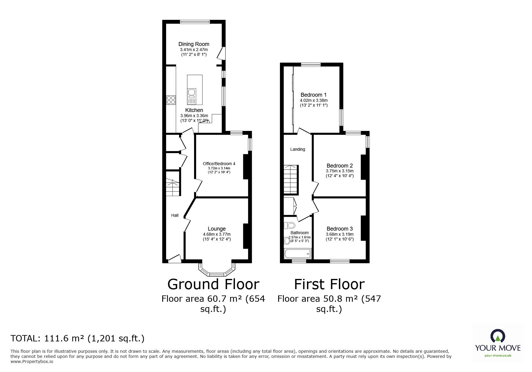 Floorplan of 4 bedroom Semi Detached House for sale, Bexhill Road, St. Leonards-on-Sea, East Sussex, TN38