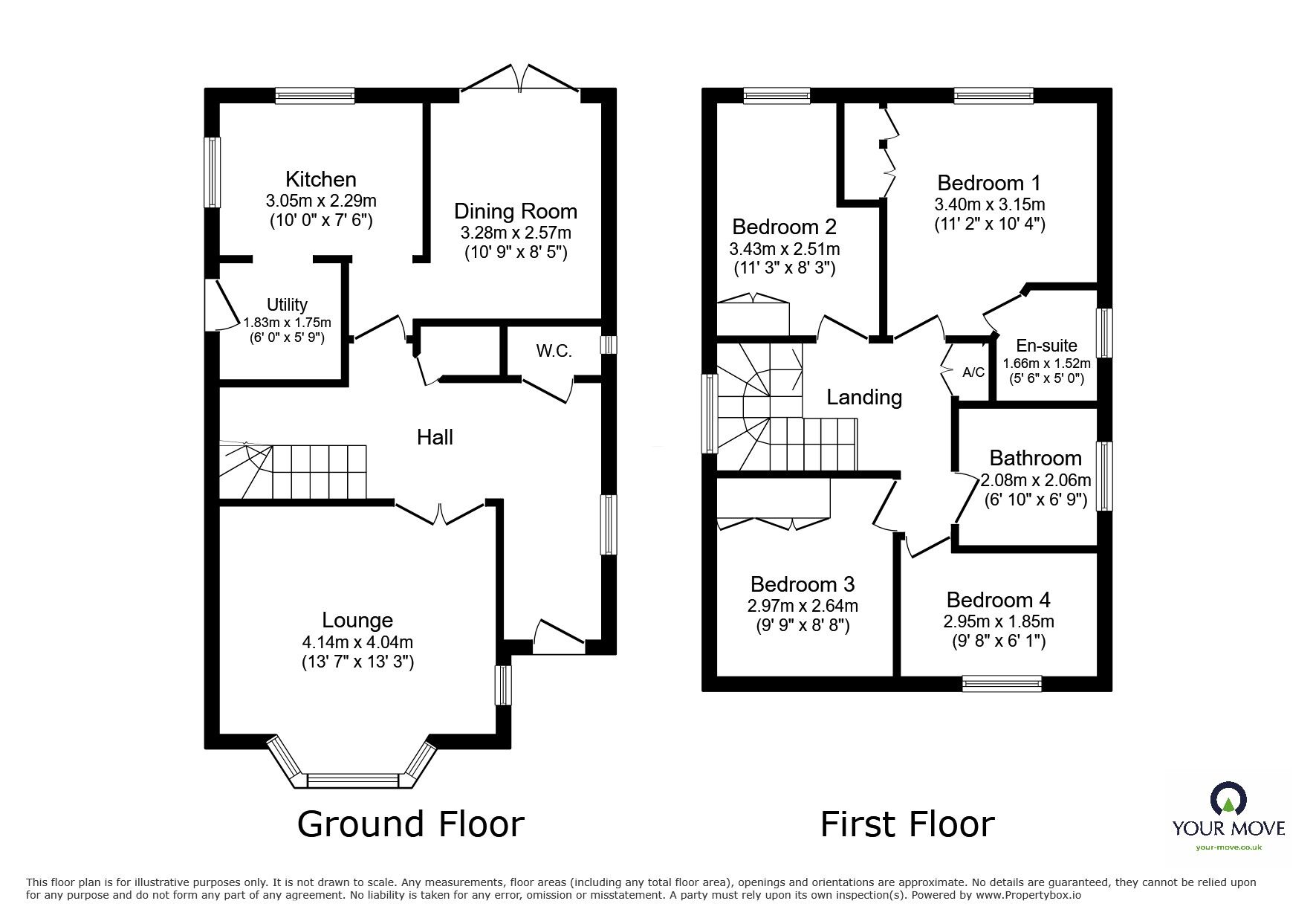 Floorplan of 4 bedroom Detached House to rent, Beacon Hill, Bexhill-on-Sea, East Sussex, TN39
