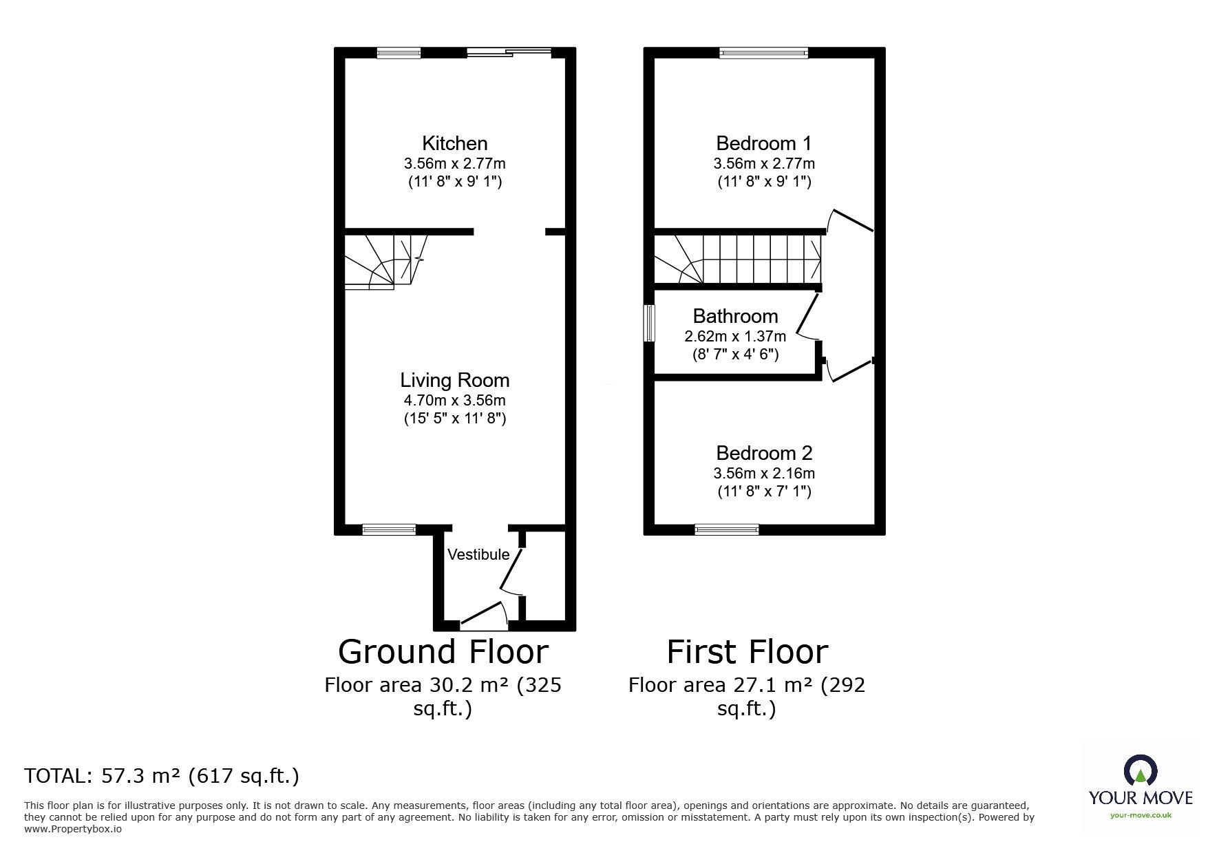 Floorplan of 2 bedroom Semi Detached House to rent, Longacre Close, St. Leonards-on-Sea, East Sussex, TN37