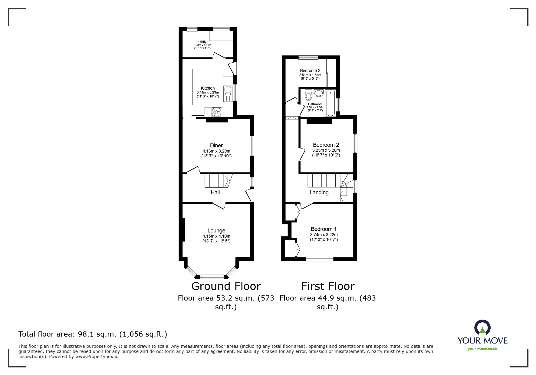 Floorplan of 3 bedroom Semi Detached House for sale, Bulverhythe Road, St. Leonards-on-Sea, East Sussex, TN38