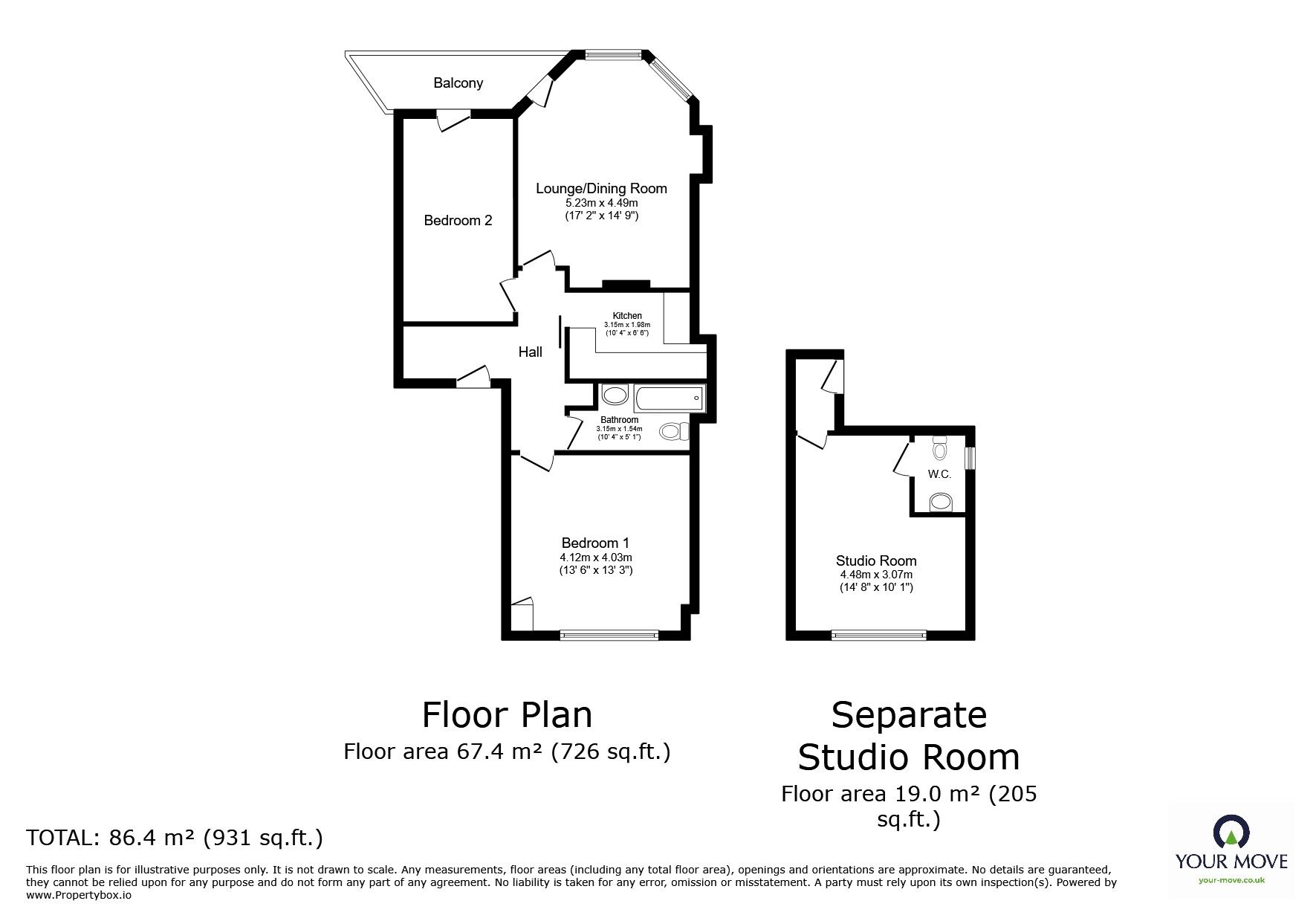 Floorplan of 3 bedroom  Flat for sale, Eversfield Place, St. Leonards-on-Sea, East Sussex, TN37