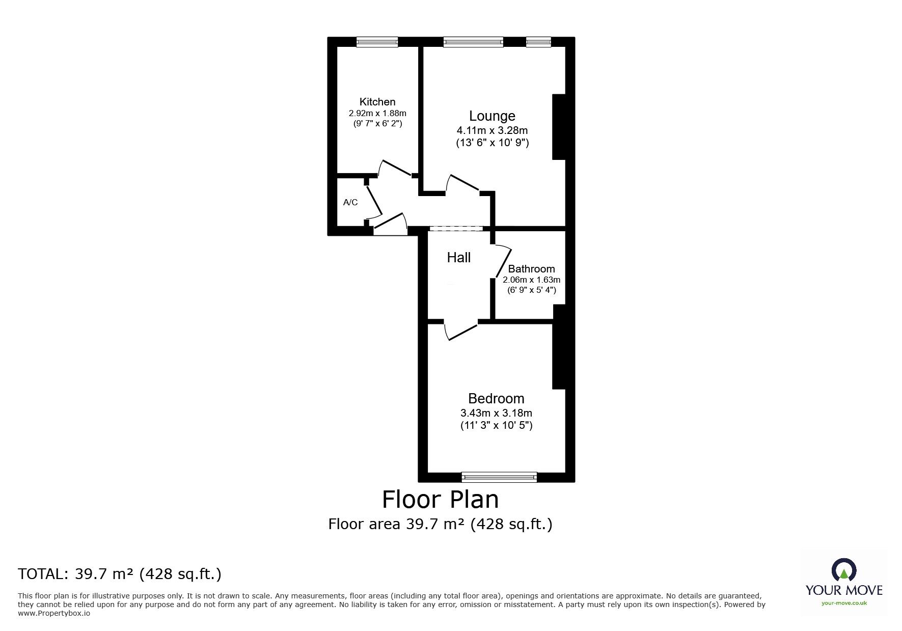 Floorplan of 1 bedroom  Flat to rent, Devonshire Road, Hastings, East Sussex, TN34