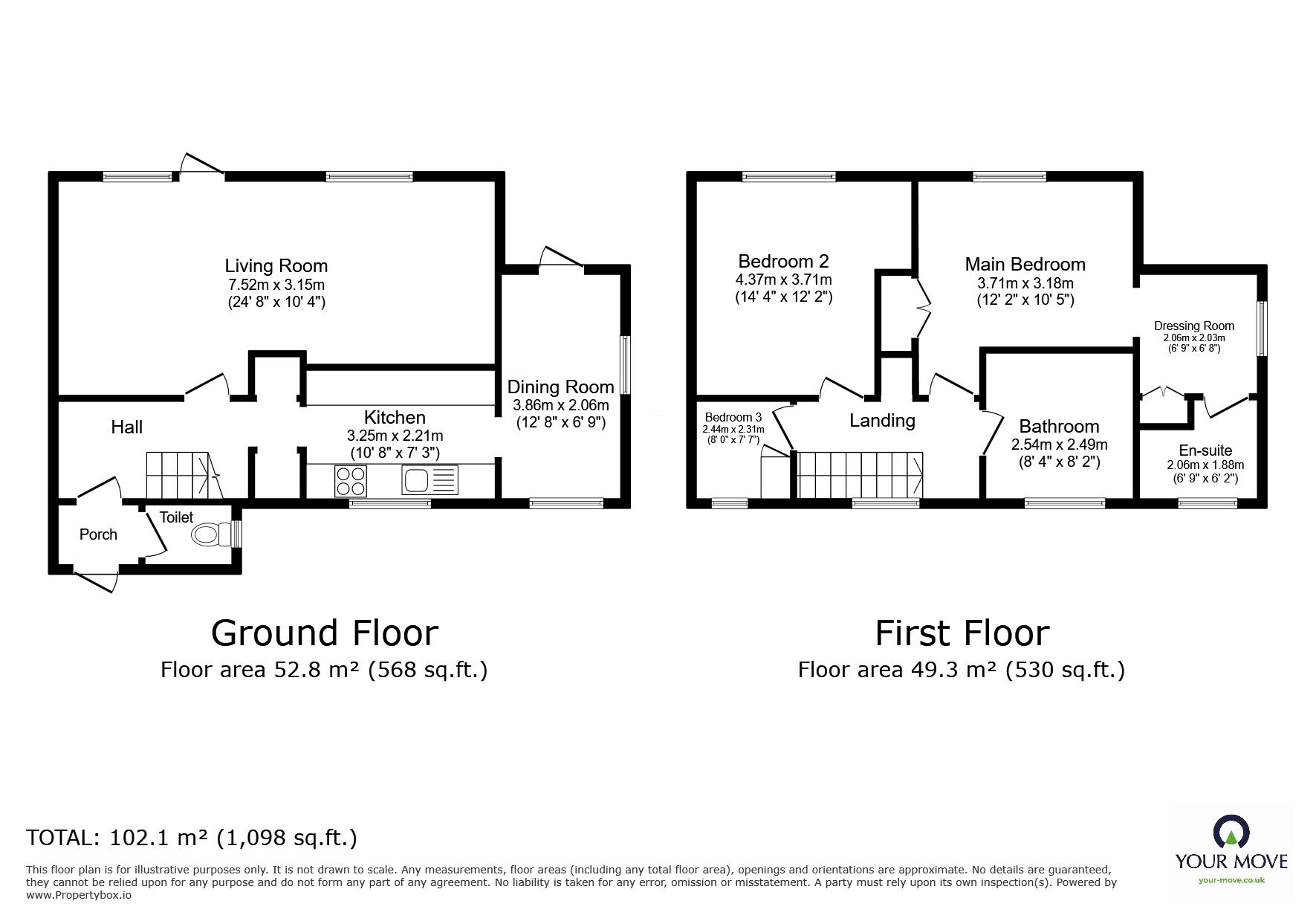 Floorplan of 3 bedroom Detached House for sale, Winterbourne Close, Hastings, East Sussex, TN34