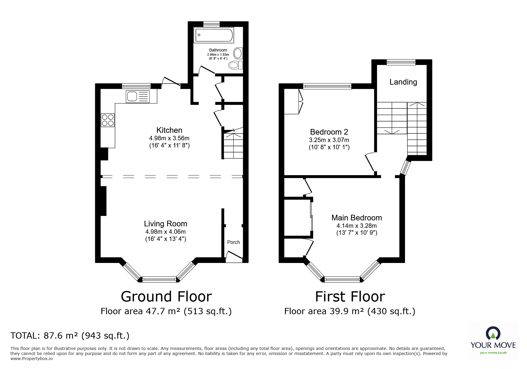 Floorplan of 2 bedroom  Flat for sale, Earl Street, Hastings, East Sussex, TN34
