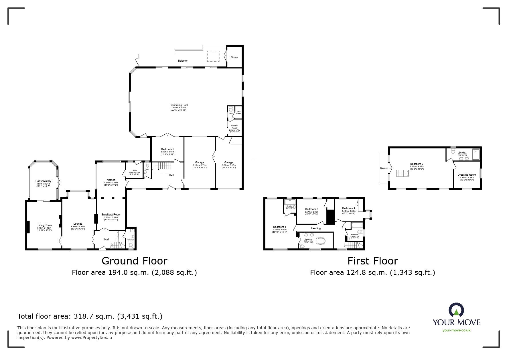Floorplan of 5 bedroom Detached House for sale, Baldslow Down, St. Leonards-on-Sea, East Sussex, TN37
