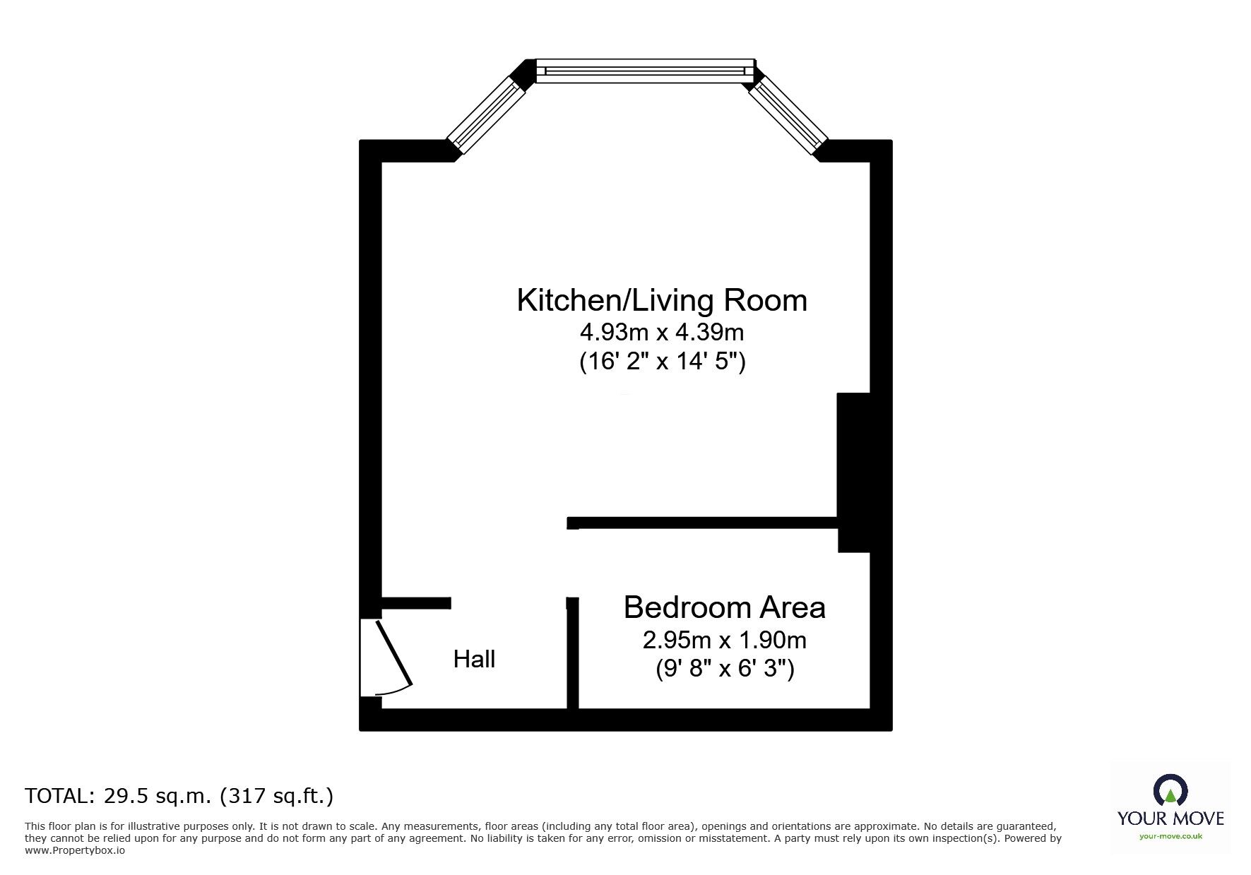 Floorplan of 1 bedroom Property to rent, London Road, St. Leonards-on-Sea, East Sussex, TN37
