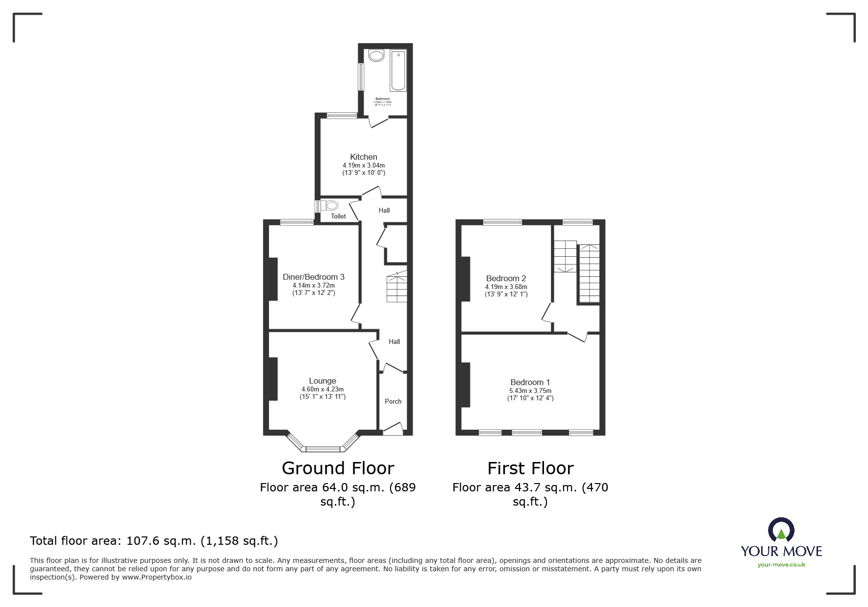 Floorplan of 3 bedroom  Flat for sale, Mann Street, Hastings, East Sussex, TN34
