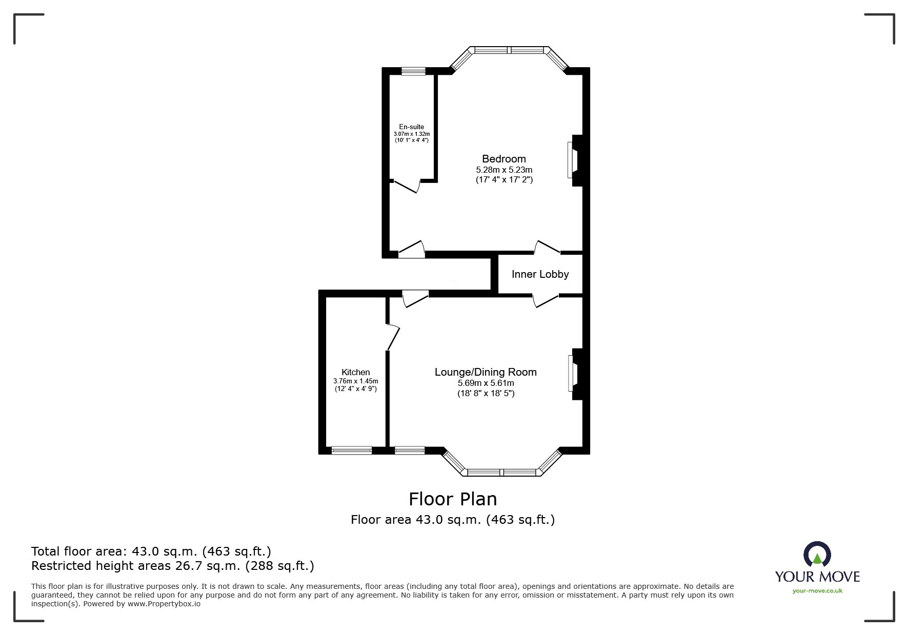 Floorplan of 1 bedroom  Flat to rent, London Road, St. Leonards-on-Sea, East Sussex, TN37