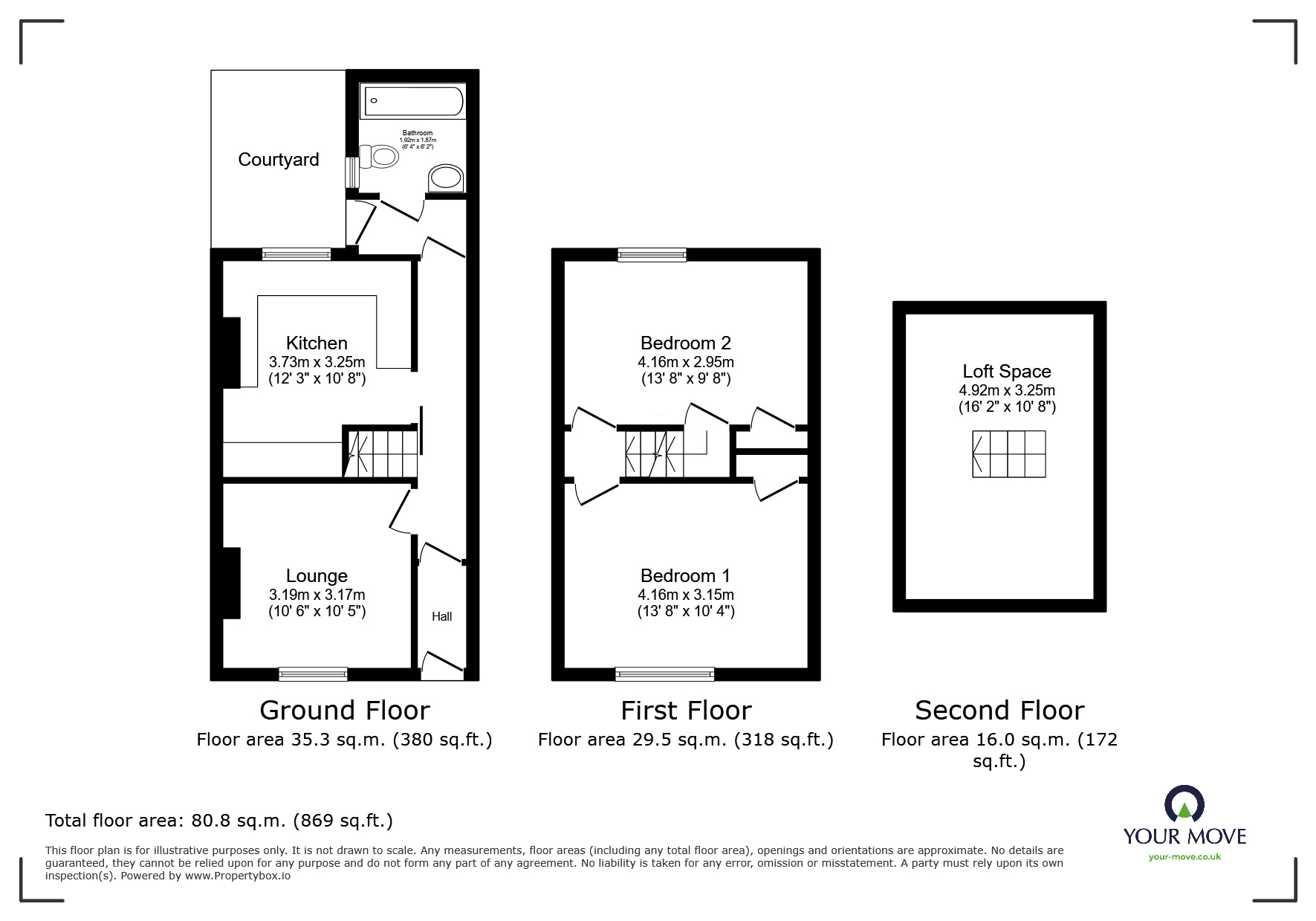 Floorplan of 2 bedroom End Terrace House for sale, Spring Street, East Sussex, TN37