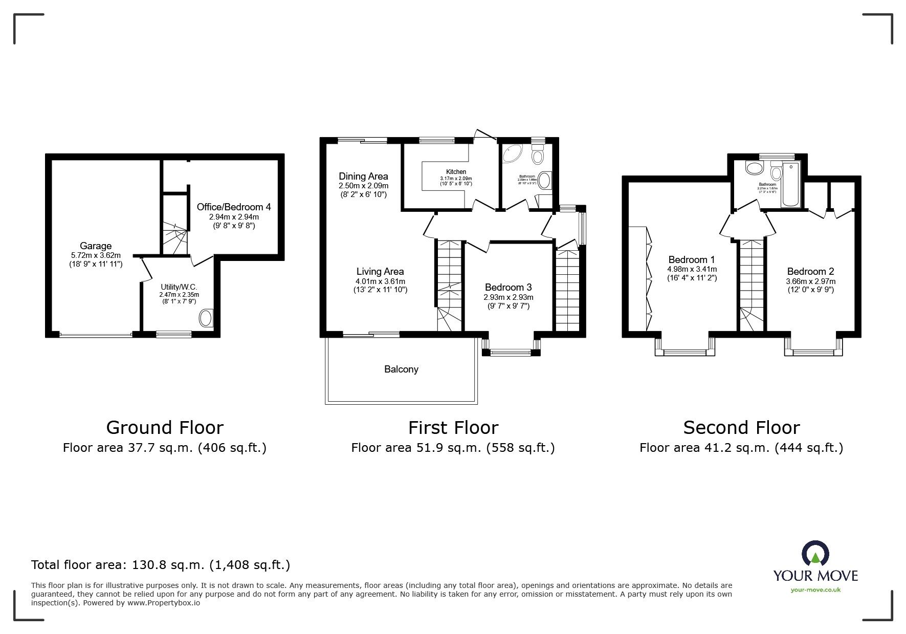 Floorplan of 4 bedroom Detached House for sale, Centurion Rise, Hastings, East Sussex, TN34
