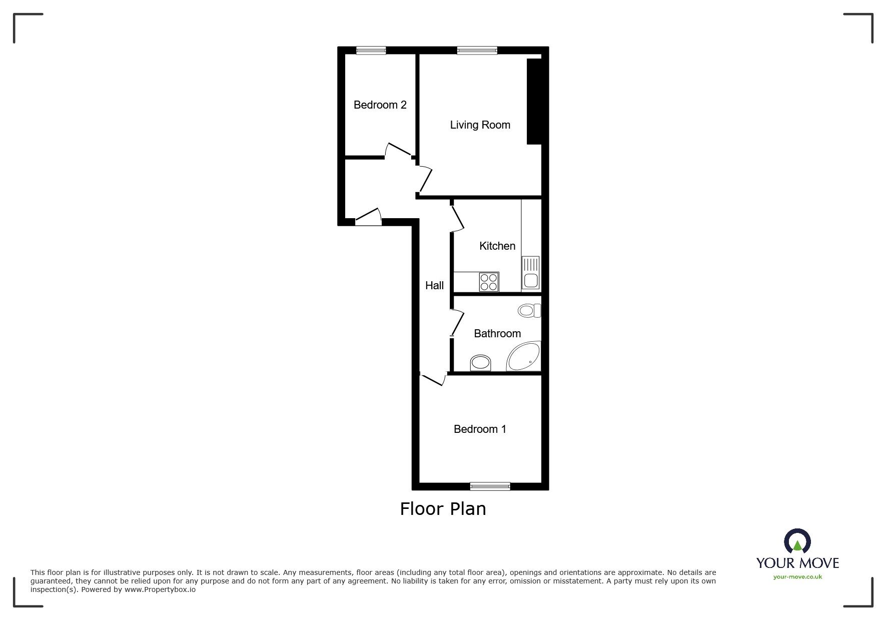 Floorplan of 2 bedroom  Flat for sale, Eversfield Place, St. Leonards-on-Sea, East Sussex, TN37