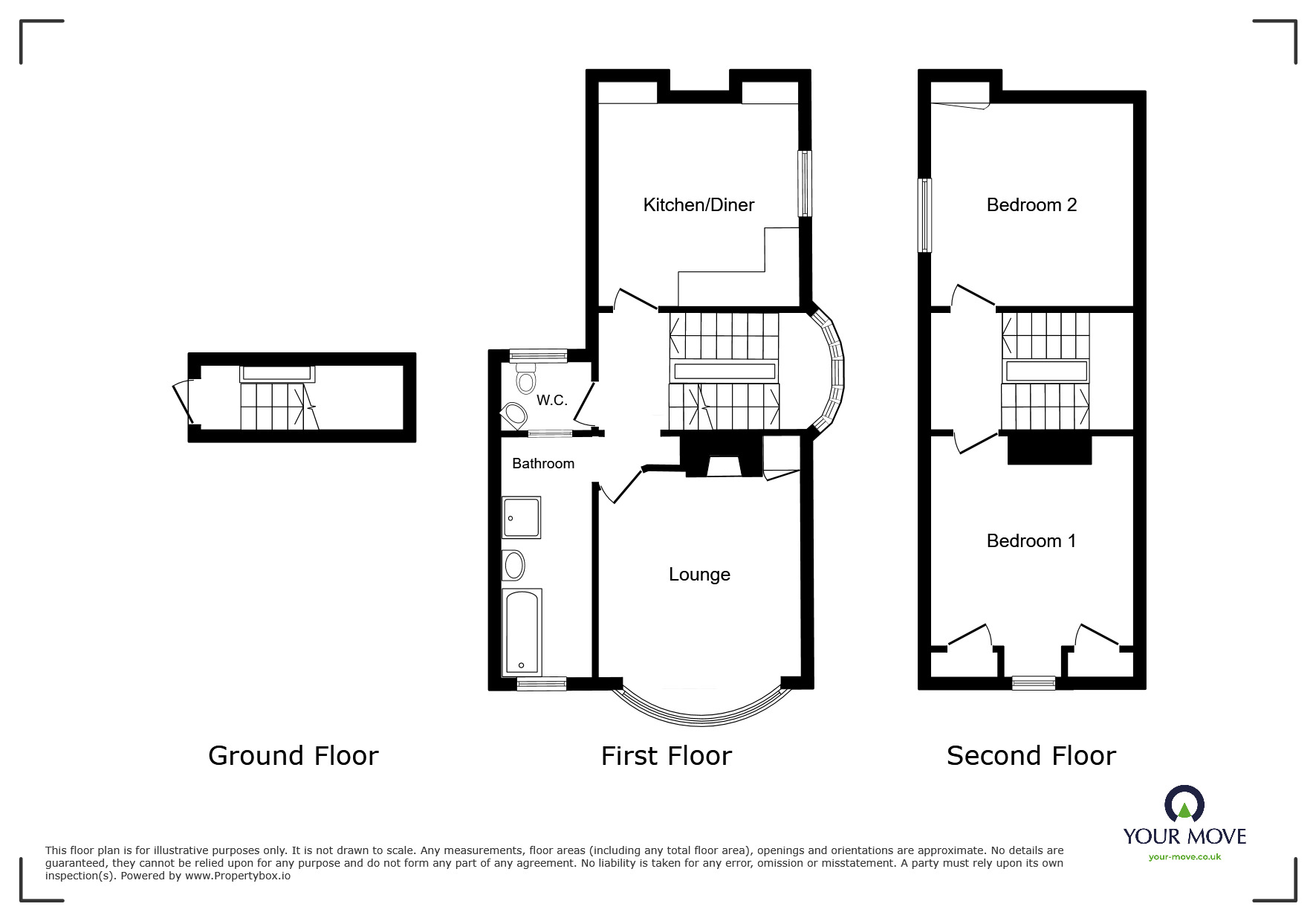 Floorplan of 2 bedroom  Flat for sale, Flat 2, Hastings, East Sussex, TN34