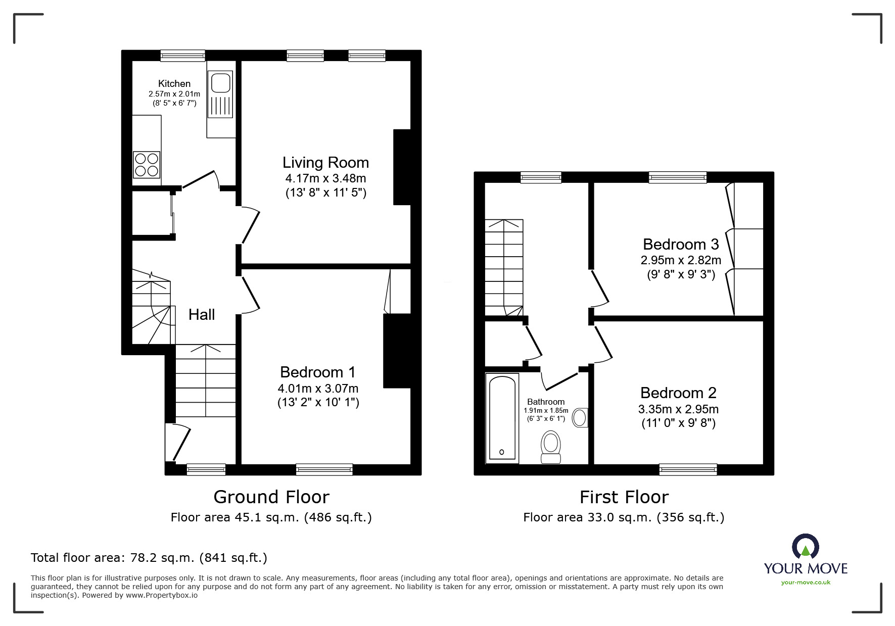 Floorplan of 3 bedroom  Flat for sale, Cornwallis Terrace, Hastings, East Sussex, TN34