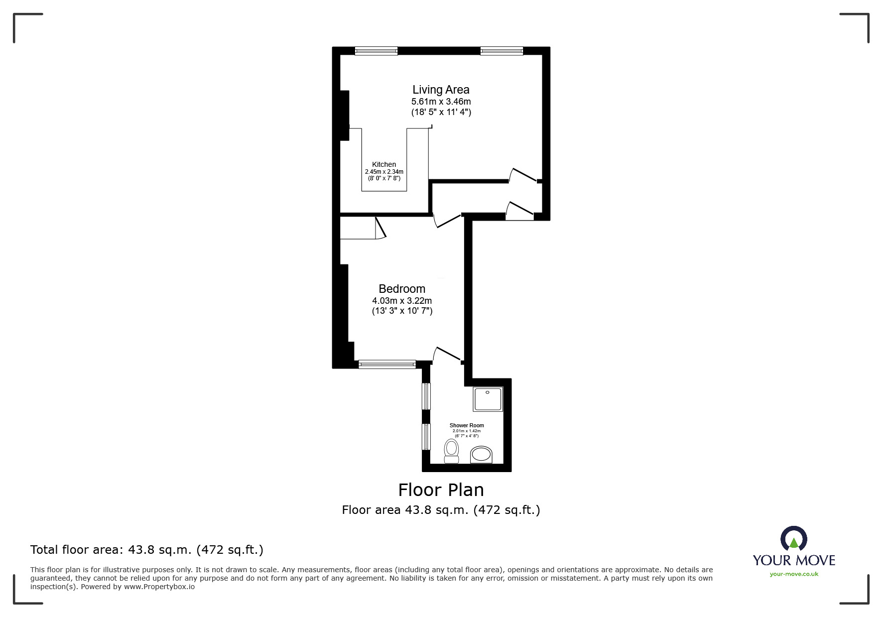 Floorplan of 1 bedroom  Flat for sale, Robertson Street, Hastings, East Sussex, TN34