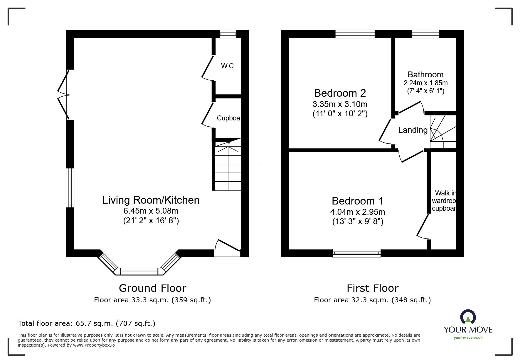 Floorplan of 2 bedroom End Terrace House to rent, Guestling, Hastings, East Sussex, TN35