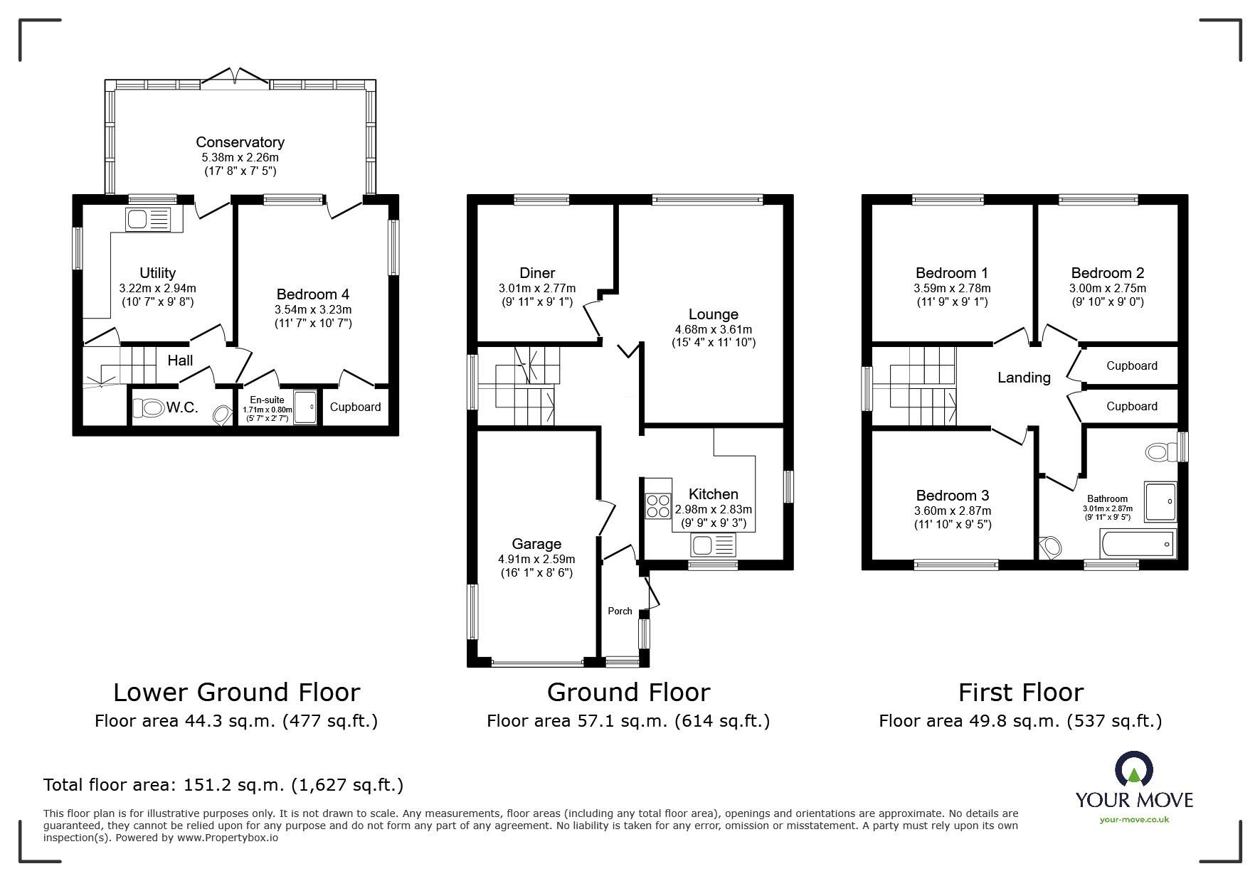 Floorplan of 4 bedroom Detached House for sale, Old London Road, Hastings, East Sussex, TN35