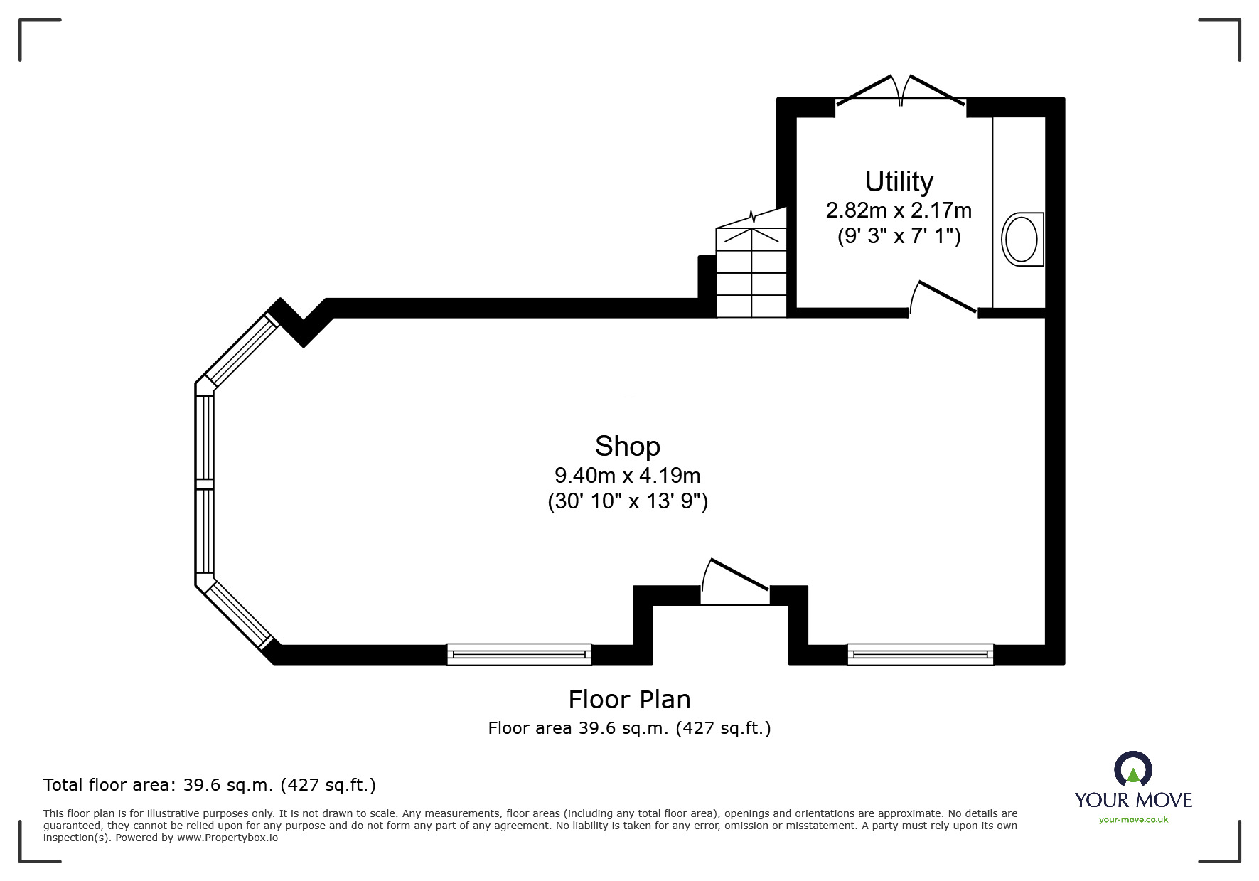 Floorplan of  Flat for sale, Queens Road, Hastings, East Sussex, TN34