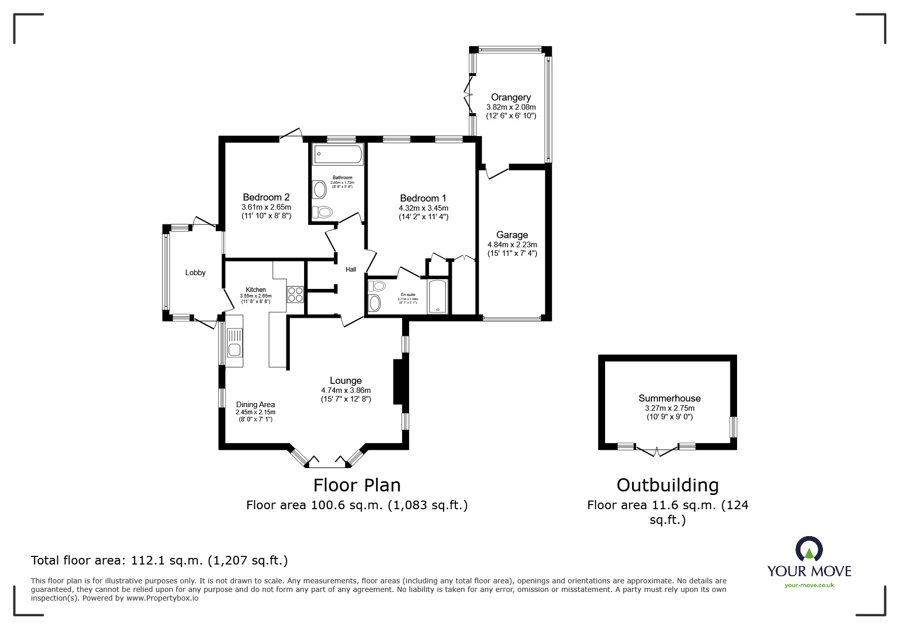 Floorplan of 2 bedroom Link Detached Bungalow for sale, Blackthorn Way, Fairlight, East Sussex, TN35