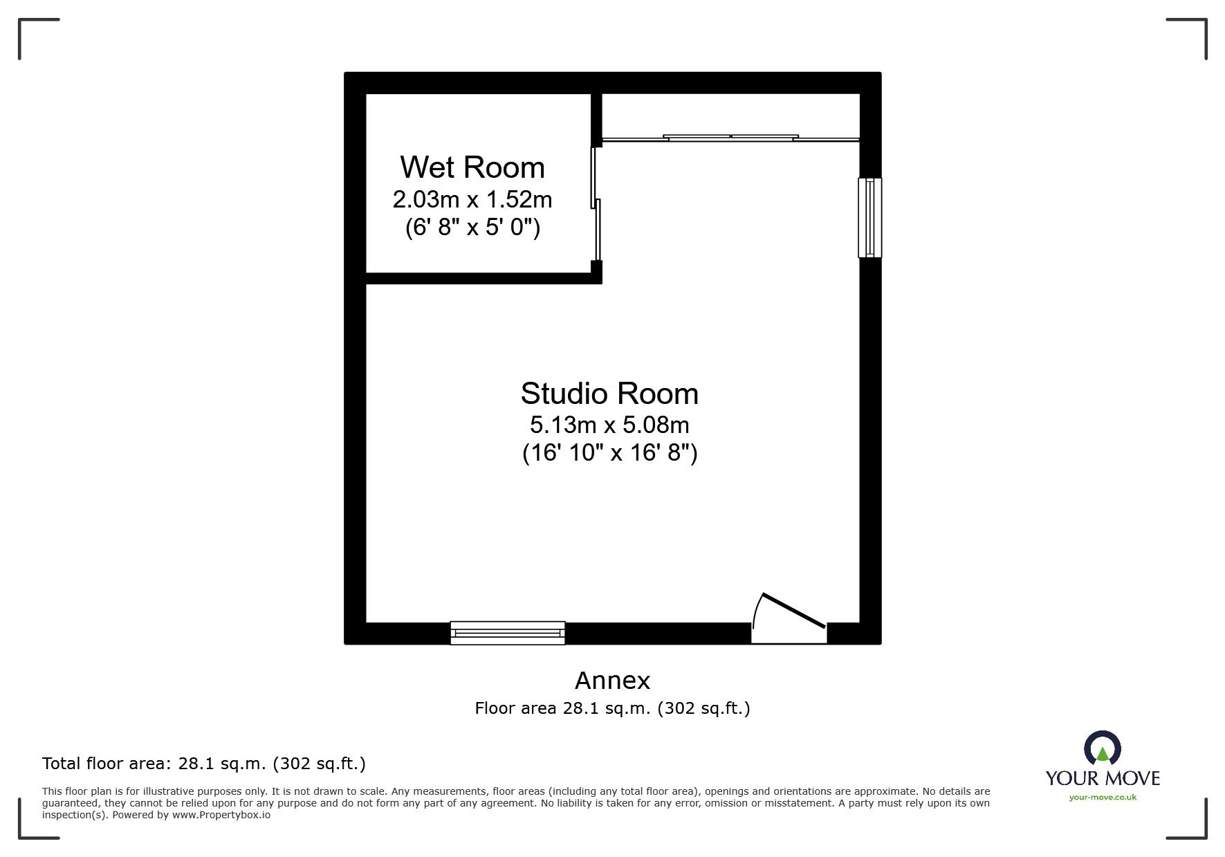 Floorplan of 1 bedroom  Bungalow to rent, Portland Place, Hastings, East Sussex, TN34