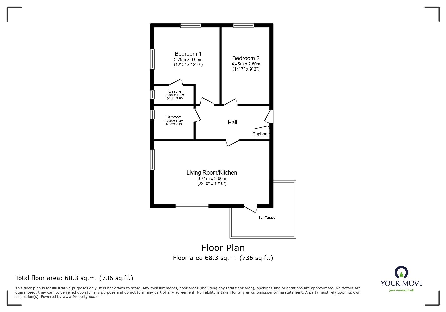 Floorplan of 2 bedroom Flat to rent, Archery Gardens, St. Leonards-on-Sea, East Sussex, TN38