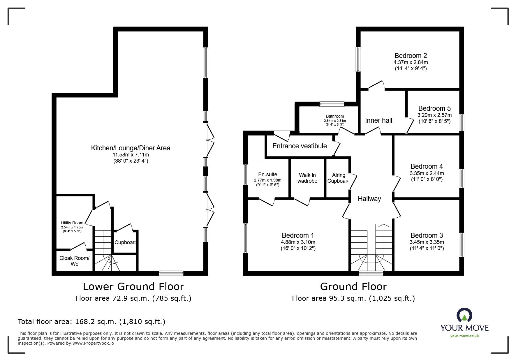 Floorplan of 5 bedroom Detached House to rent, Shepherds Way, Fairlight, East Sussex, TN35