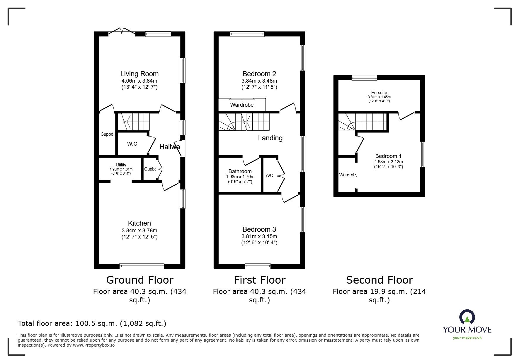 Floorplan of 3 bedroom Semi Detached House to rent, Stanislas Place, St. Leonards-on-Sea, East Sussex, TN38